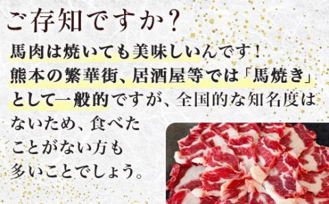 【数量限定】熊本県産 馬肉 サガリ(ヒモ肉) カルビ 焼肉用 300g 本場 ヘルシー 馬肉 刺し身 OK 赤身 030-0705