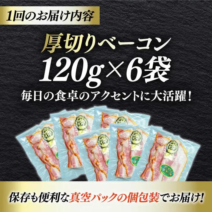 ベーコン【全12回定期便】スライス 120g×6個  ベーコン[AGAZ030]