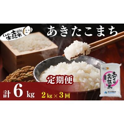 ふるさと納税 にかほ市 定期便3回 秋田県産 あきたこまち 2kg 計6kg 令和7年産[No.5934-0781]