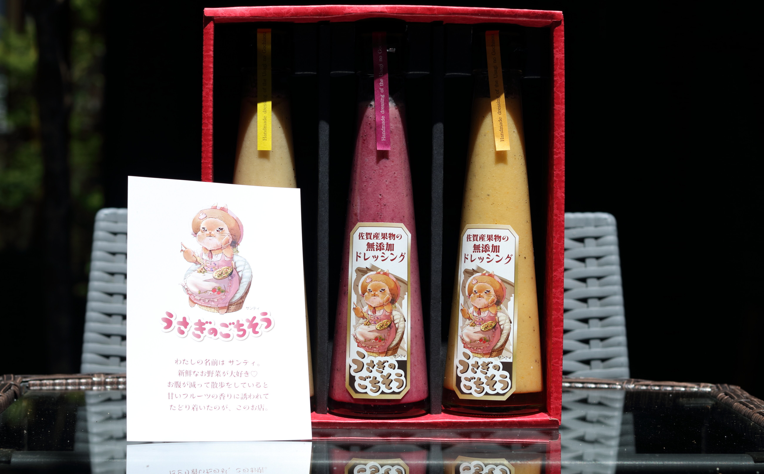 
            うさぎのごちそう 季節のおすすめドレッシング 200ml×3本
          