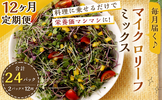 【12回定期便】 毎月届く マイクロリーフミックス 約140g