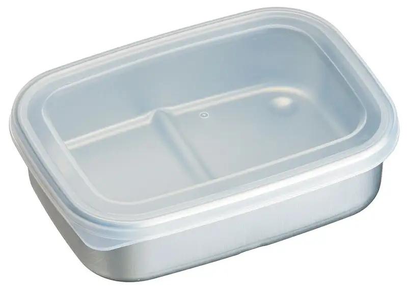 保存容器 アルミ保存容器 500ml 小 アルミ 急速 冷凍 浅型 蓋付き 日本製 AKH2〈スケーター株式会社〉   4-052