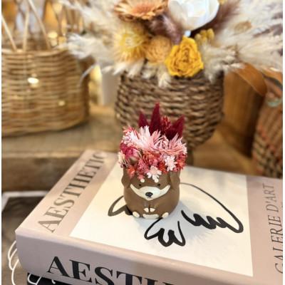 ふるさと納税 河南町 アニマルフラワー(ミニチュアダックスフンド)