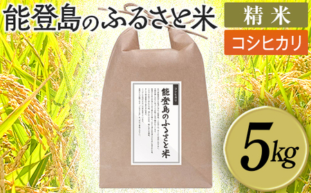 能登島のふるさと米 コシヒカリ5kg 精米 ※2026年1月上旬～7月中旬頃に順次発送予定