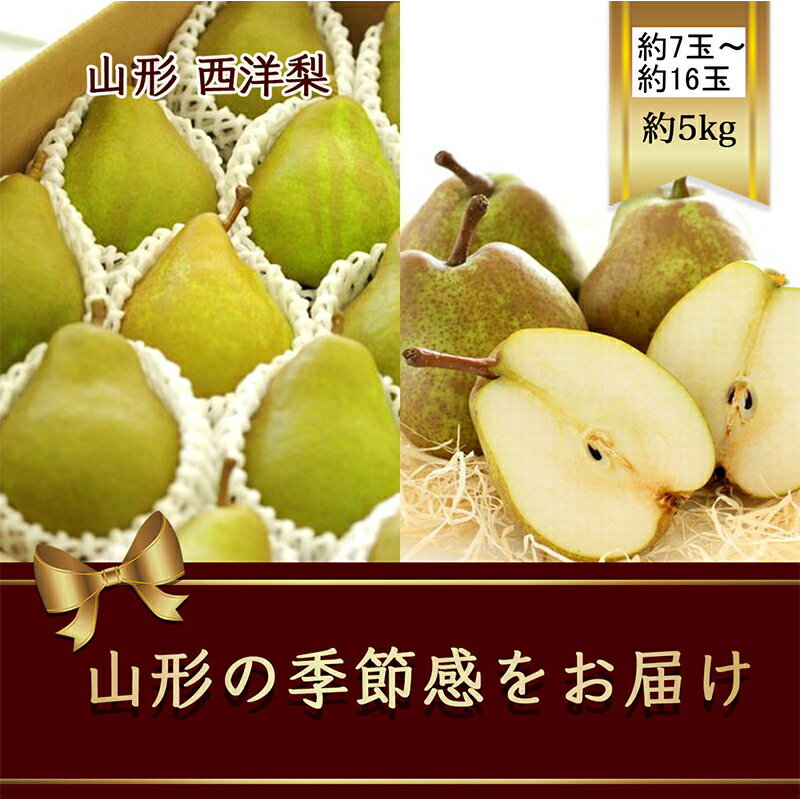 【ふるさと納税】 【2025年発送】西洋梨 約7玉～約16玉 約5kg《品種指定はできません》 なし ナシ 梨 デザート フルーツ 果物 くだもの 果実 食品 山形県 FSY-2594