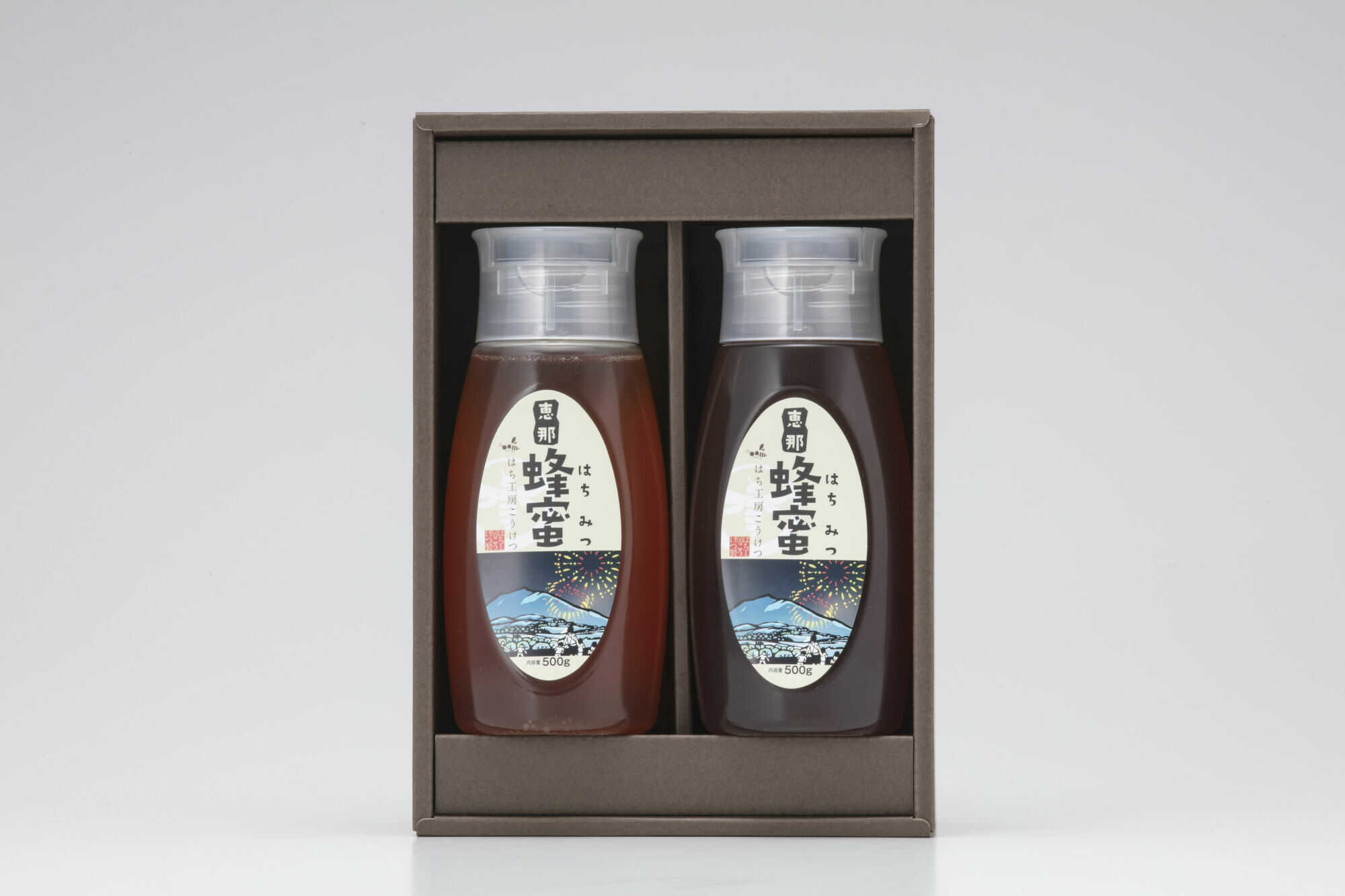 【ふるさと納税】恵那蜂蜜 2本 ギフト箱入りセット (百花蜂蜜・栗蜂蜜500g×各1本) 国産 はちみつ 蜂蜜 ハチミツ 岐阜県産 恵那市産 健康 美容 産地直送 お取り寄せ恵那市 / はち工房こうけつ[AUDF011]
