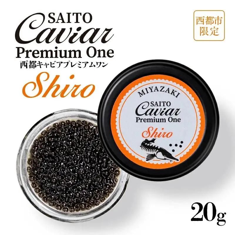 「SAITO CAVIAR PREMIUM ONE SHIRO」20g　西都市オリジナルキャビア　鮎のよしの＜25-16a＞