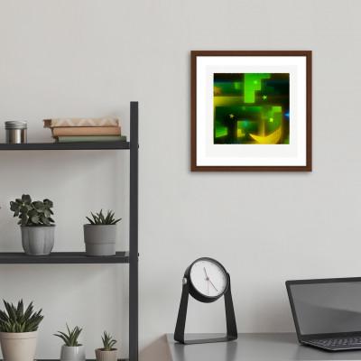 ふるさと納税 綾部市 緑と望 [しかくいえ]17【絵画】 額装サイズ266mmx266mm |  | 01