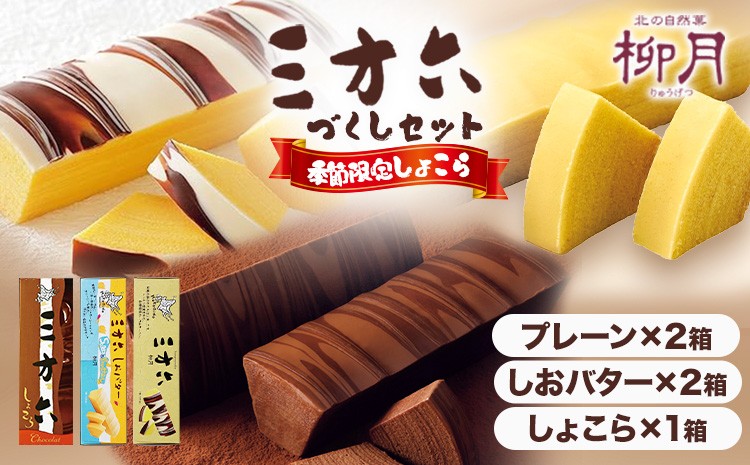 
            柳月「三方六」づくしセット(季節限定 しょこら) 本別町観光協会《11月-2月下旬出荷》 三方六 菓子 バウムクーヘン 洋菓子 チョコ ショコラ プレーン しおバター 食べ比べ 詰め合わせ ギフト 贈り物 北海道 本別町
          