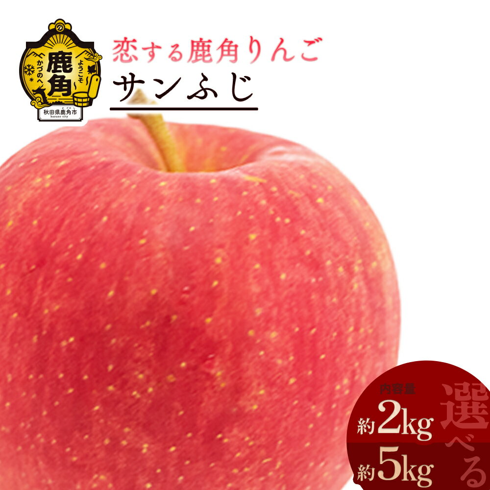 【ふるさと納税】《 先行予約 》 秋田県鹿角産 りんご サンふじ 2kg 5kg かづのりんご 食感 果汁 さっぱり リンゴ 完熟 旬 県産りんご 林檎 お中元 お歳暮 贈り物 お見舞い グルメ ギフト 故郷 秋田 あきた 鹿角市 鹿角 送料無料 【恋する鹿角カンパニー】