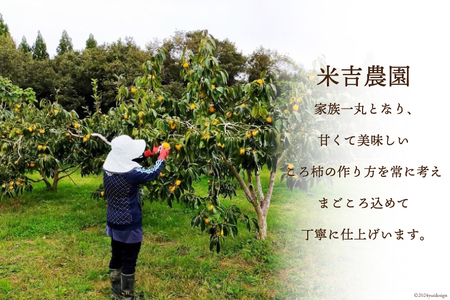 【先行受付】【ギフト用】【令和6年産】ころ柿 1kg [米吉農園 石川県 志賀町 BA4122] 果物 くだもの 柿 かき 枯露柿 1キロ 熟成 ギフト 期間限定 数量限定