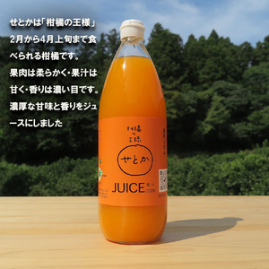 せとか ストレートジュース 3本×1000ml せとかジュース 柑橘 フルーツ スイーツ ジュース 清家ばんかんビレッジ