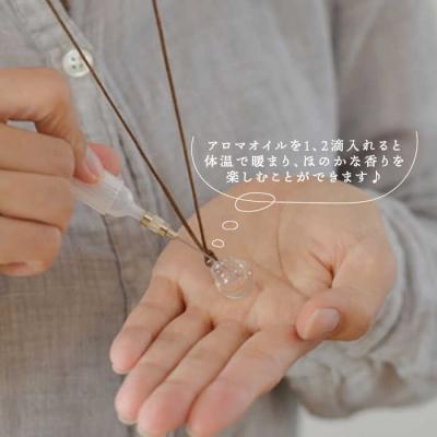 ふるさと納税 糸島市 アロマ ペンダント クリア ロウビキ コットン 紐 【タビノキセキ】 [ADB001] |  | 03
