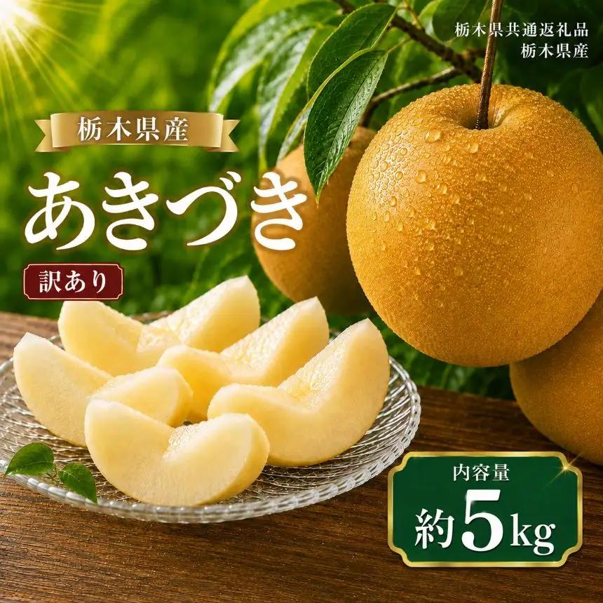 梨 訳ありサイズランダム あきづき 5kg | 栃木県共通返礼品 栃木県産 栃木県 那珂川町