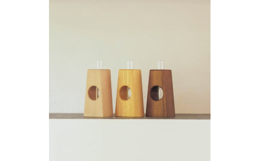 【選べる種類】フラワーベース （メープル /  ブラックウォルナット / チェリー） 花瓶 花びん 花器 花 一輪挿し 北海道 北広島市