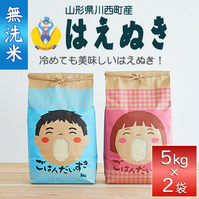 【ふるさと納税】《先行予約》令和7年産　はえぬき10kg(5kg×2袋)【無洗米】_ 米 白米 お米 新米 美味しい 人気 おすすめ 送料無料 山形県 【1567622】
