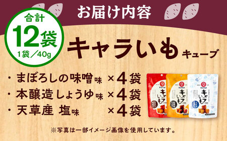 キャラいもキューブ アソート 12袋セット 計480g(味噌・しょうゆ・塩 各4袋)【株式会社山内本店】[BHAE039]