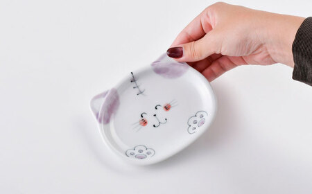 【波佐見焼】ねこ かわいい動物型の蓋物 ペアセット【松幸陶芸】[HB57]