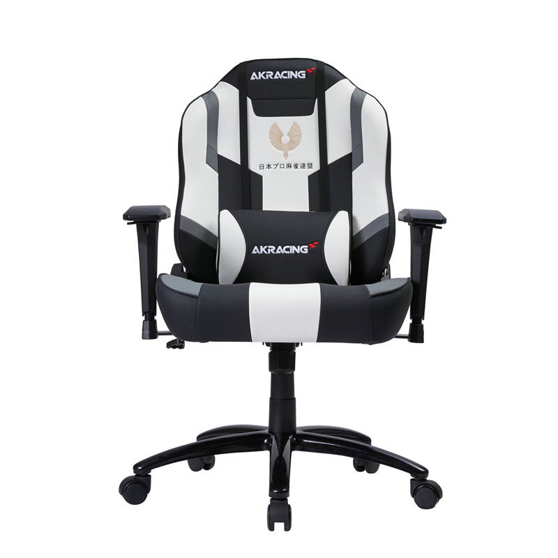 AKRacing MJ Grey 日本プロ麻雀連盟モデル エーケーレーシング ゲーミングチェア ローバックチェア（ランバーサポート付き） 099H4789