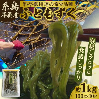 ふるさと納税 糸島市 糸島産ふともずく(ソウメンノリ)100g×10P　糸島漁業協同組合芥屋支所 [AHR002]