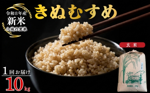 【令和8年産先行予約】【1回お届け】きぬむすめ 玄米 10kg