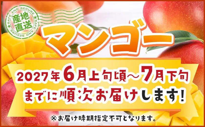 【先行受付!】宮崎完熟マンゴー2～3玉(都城産)≪2027年6月～7月頃順次お届け≫〔AC-3303〕_(都城市) 宮崎マンゴー A等級 2玉～3玉 2Lサイズ～3Lサイズ MANGO フルーツ 化粧