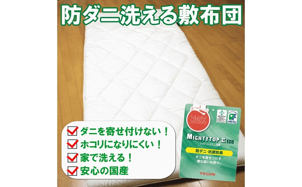 
                  S84 お手頃防ダニ完全脱着式敷き布団シングルサイズ 敷布団 敷き布団 布団 寝具 完全脱着式 脱着式 脱着 国産 シングル
                