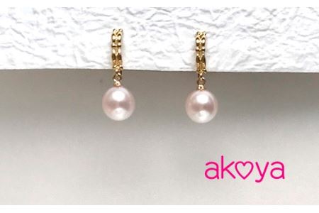 アコヤ真珠 6.5mm ( K18YG ) イヤリング アクセサリー シンプル かわいい おしゃれ 人気 真珠 パール レディース 女性 おすすめ 結婚式 プレゼント / akoya kizuna イヤリング ( K18YG )