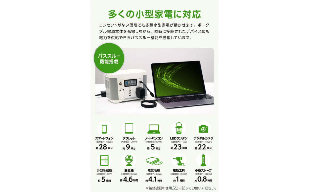 ポータブル電源300W／288Wh／80000mAh（3.6V換算）大容量リチウムイオンバッテリー　ホワイトとグレーのツートンカラー