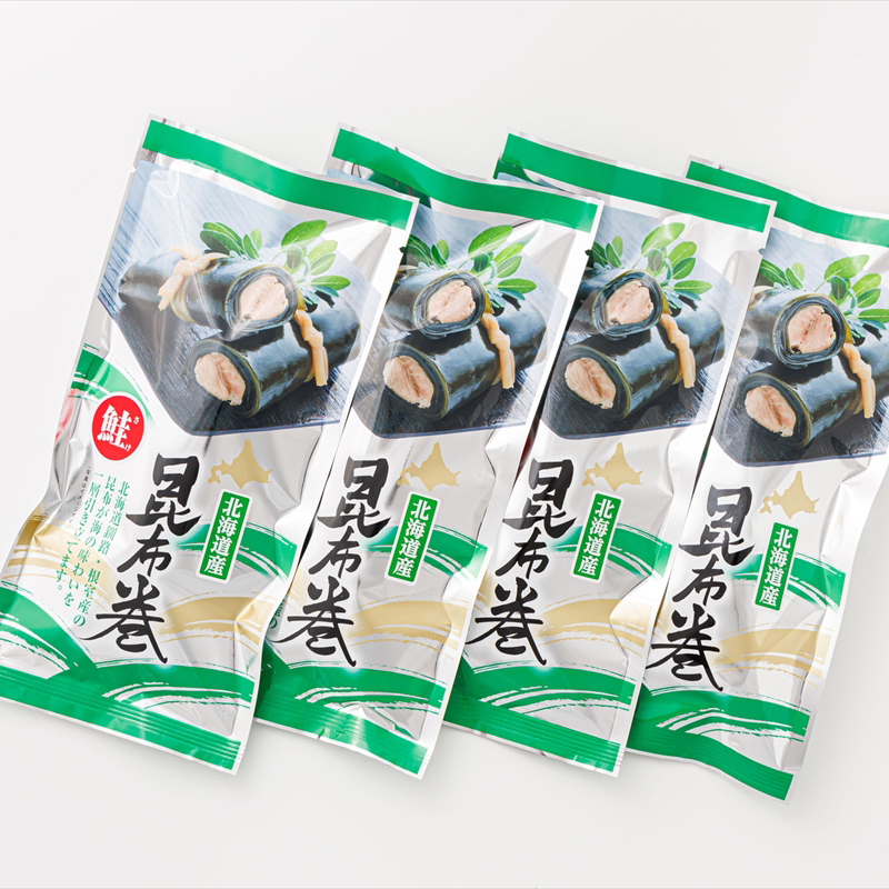 【定期便6ヵ月】昆布で 鮭 を丁寧に巻いた昆布巻き 1本×4袋 合計4本 | 昆布巻 国産 北海道産 サケ コンブ だし 海藻 だし昆布 こんぶ水 出汁 乾物 こんぶ 海産物 備蓄 ギフト 保存食_イ