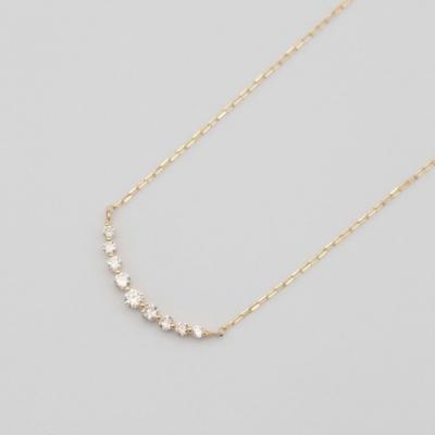 ふるさと納税 甲府市 K18 0.1ct ダイヤモンド アーチペンダントネックレス　FHH-019833 |  | 01