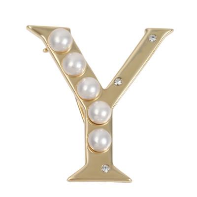 ふるさと納税 和泉市 【RoseYumiRose】イニシャルパールブローチペンダント『Y』 |  | 01