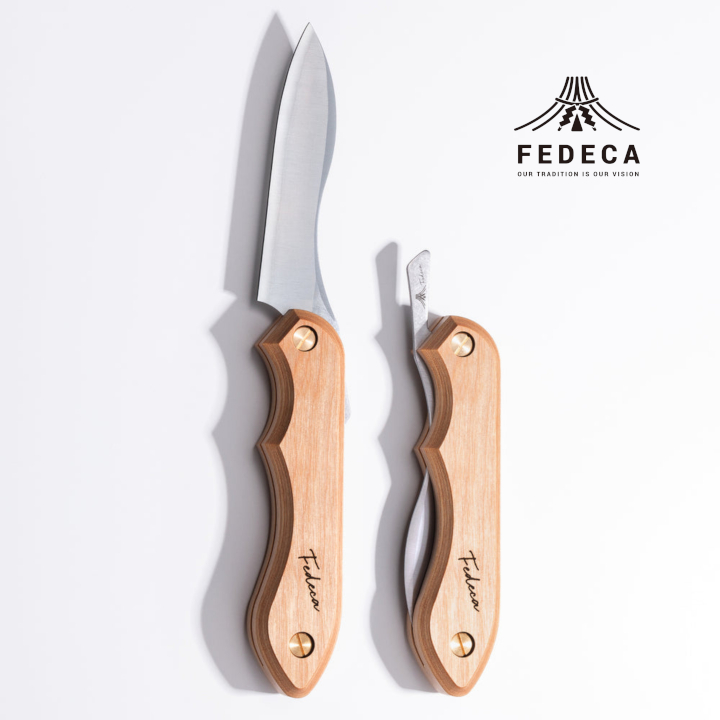 【FEDECA】折畳式料理ナイフ プレーンホワイト 001112