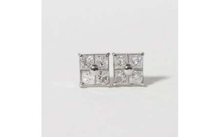 プラチナ スクエアダイヤモンドピアス（四角） ピアス PT900 プラチナ ダイヤモンド ダイヤ0.15ct×2 カラット 天然ダイヤモンド プラチナ900 ジュエリー アクセサリー 山梨県 甲斐市 
