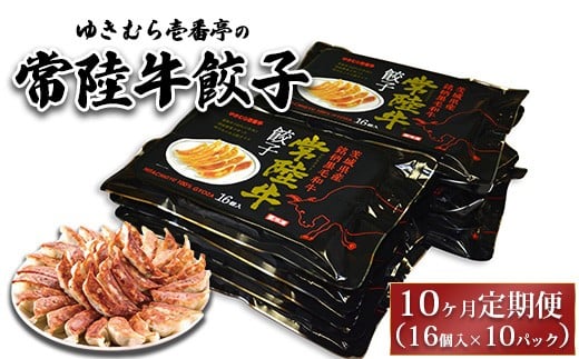 
            【10ヶ月定期便】ゆきむら壱番亭の常陸牛餃子10パック(160個入り) ※離島への配送不可
          