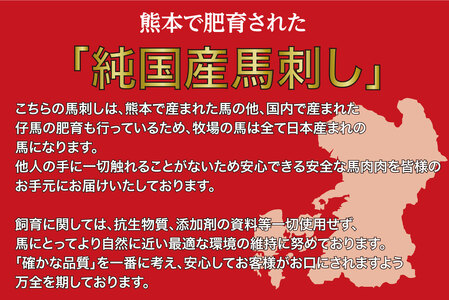 B255-14 馬刺し 国産 さくら上馬刺し（400g）