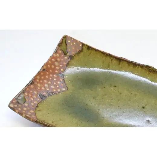 釉彩長角皿 和食器 長皿 陶芸品《受注制作》皿 中皿 長皿 長方形 和食器 おすすめ 手作り 食器 おしゃれ モダン 陶芸 陶器 陶芸作家