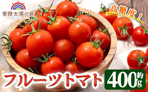 再エネと次世代農法が育んだ高糖度フルーツトマト約400g フルティカ 濃厚 野菜 甘い 茨城県 フルーツトマト おつまみ 中玉トマト トマト やさい 完熟 お弁当 贈り物 サラダ 産地直送 プレミアム