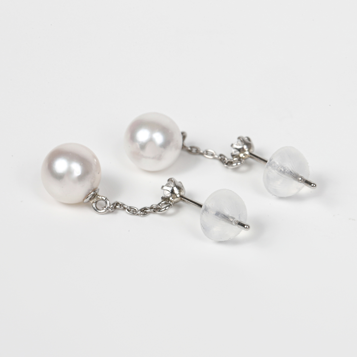 1788　プラチナあこや本真珠ピアス　ホワイトトパーズ プラチナ ピアス あこや真珠 本真珠 伊勢志摩　伊勢市 アクセサリー フォーマル カジュアル ジュエリー ホワイトトパーズ 揺れる かわいい ギ