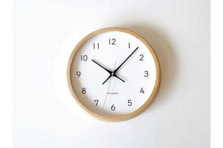 KATOMOKU　moku clock 13 ヒノキ 電波時計 連続秒針