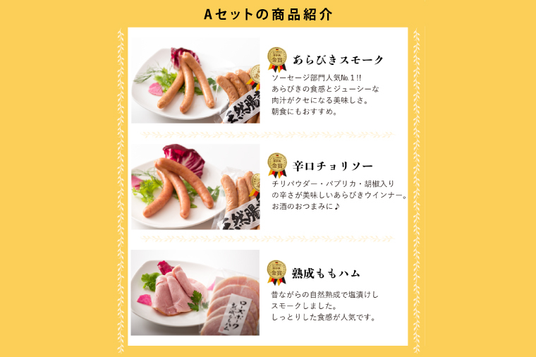 ハム ソーセージ 詰め合わせ IFFA金賞 老舗肉屋の手作りAセット ウインナー チョリソー ローズポーク ギフト対応 お取り寄せ グルメ 肉のイイジマ 茨城県 水戸市（DU-182） Aセット