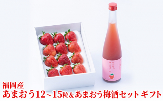 
いちご あまおう ギフト＆あまおう梅酒 あまおうはじめました。 500ml×1本セット 配送不可 離島
