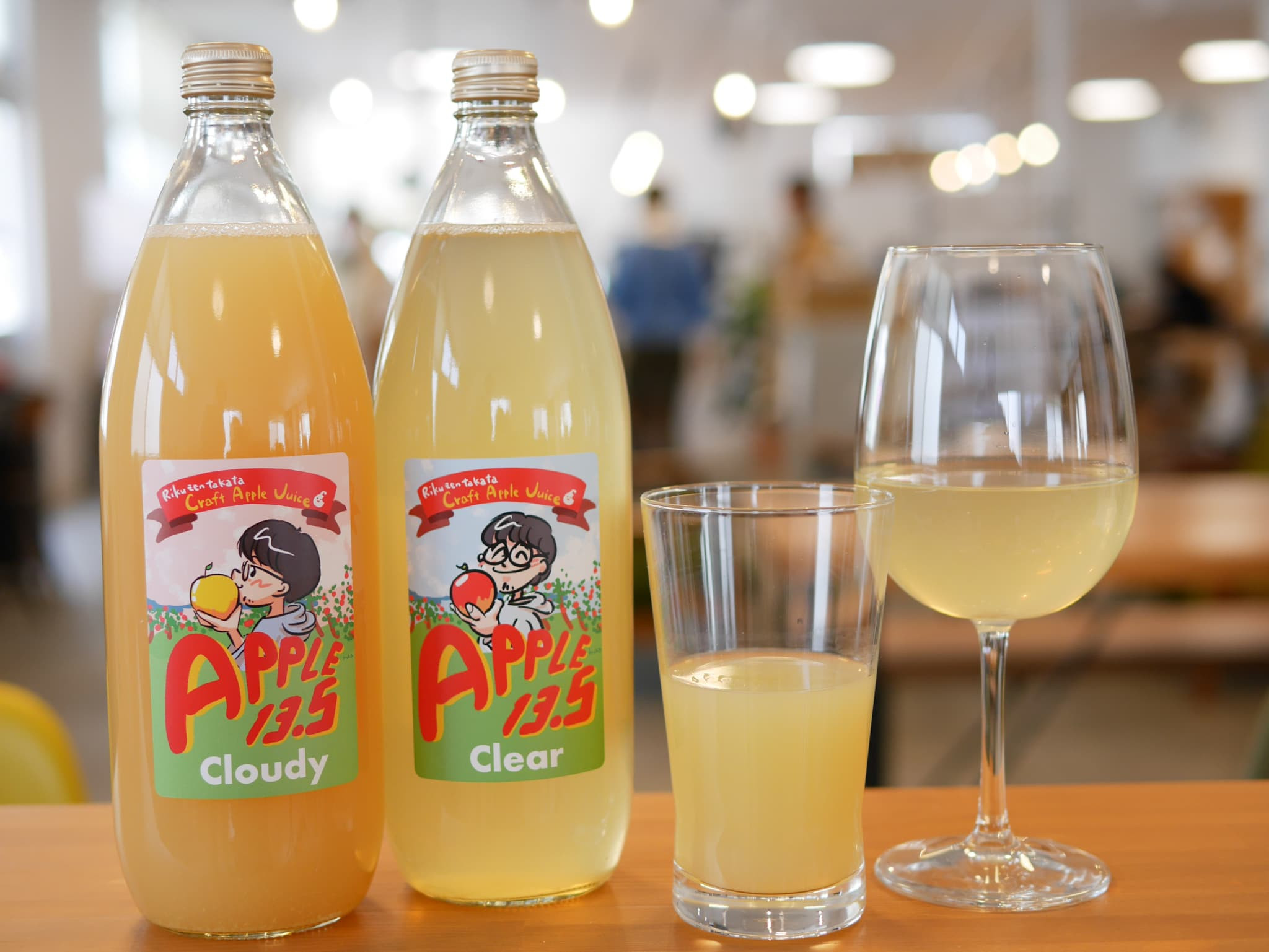 
イドバダアップルのりんごジュース「APPLE 13.5」 Clear＆Cloudy 1L×各3本 合計6本セット 【 りんご 林檎 飲料 ギフト プレゼント 飲み比べ 岩手 陸前高田 】
