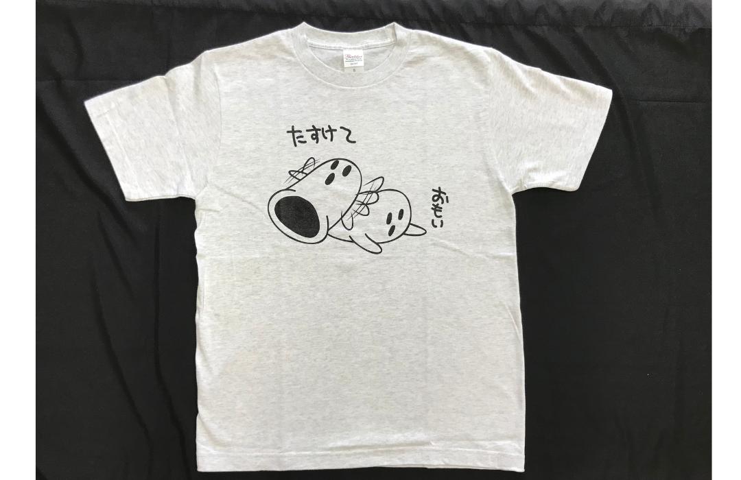 
総社ぐるぐる古墳部オリジナルＴシャツ　ハニワＴシャツ（ライトグレー）
