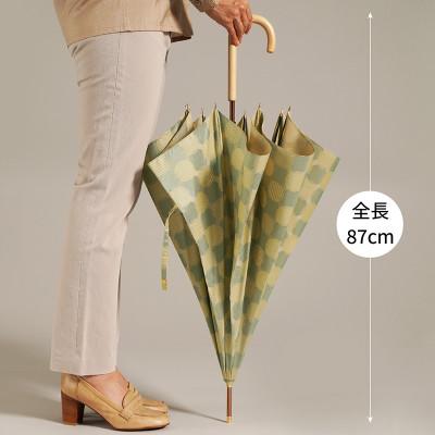 ふるさと納税 都留市 晴雨兼用婦人長傘　ノルディック　ドットコラージュ　グリーン |  | 03