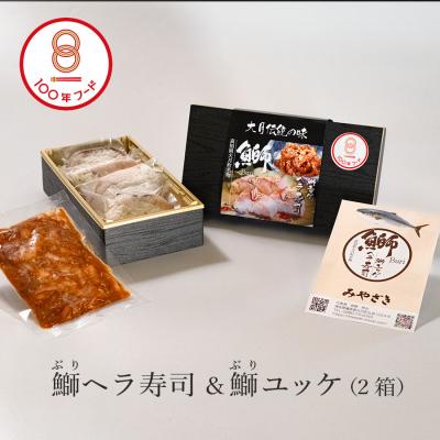ふるさと納税 大月町 鰤ヘラ寿司&鰤ユッケ 2箱 文化庁認定 100年フード 郷土料理 伝統 ぶり ブリ ユッケ 冷凍便 |  | 03