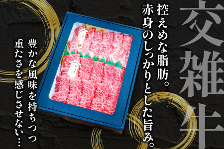 B-1197 松永牧場牛（交雑牛）ロース＆バラ 焼肉セット （各250g）【まつなが牛 交雑牛 国産 牛肉 ロース バラ 焼肉用 500g 1パック 贈答 ギフト 美味しまね認証】