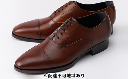 革靴 ビジネスシューズ 手染め 茶 国産 革靴 23.5cm