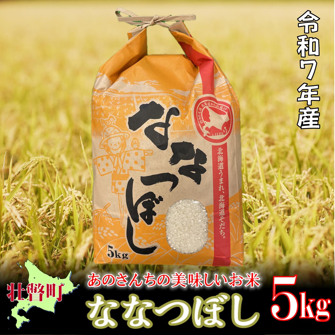【ふるさと納税】【令和7年産新米】10月上旬よりお届け あのさんちの美味しいお米 ななつぼし 精米5kg 【 ふるさと納税 人気 おすすめ ランキング 米 こめ 精米 白米 ご飯 ごはん コメ ななつぼし 北海道産 北海道 壮瞥町 送料無料 】 SBTL018
