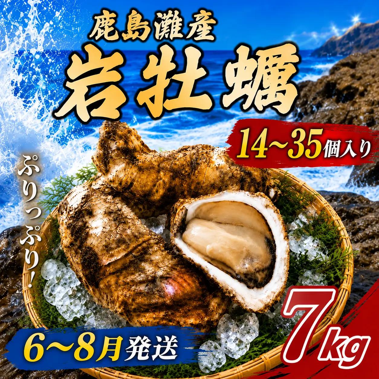 牡蠣 岩牡蠣 7㎏ 14～35個 海産物 天然岩牡蠣 産地直送 国産 茨城県 鹿嶋市